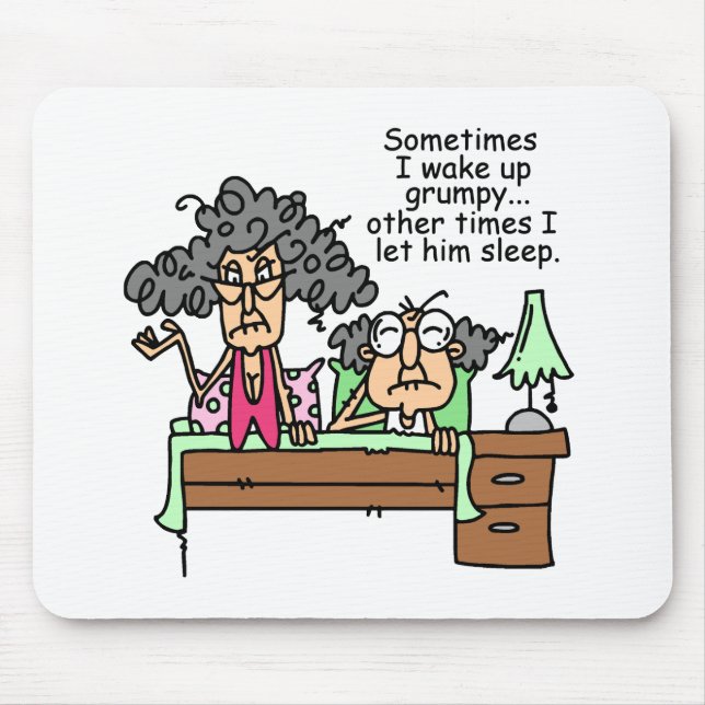 Humourous Let Grumpy Sleep Mouse Mat (Front)