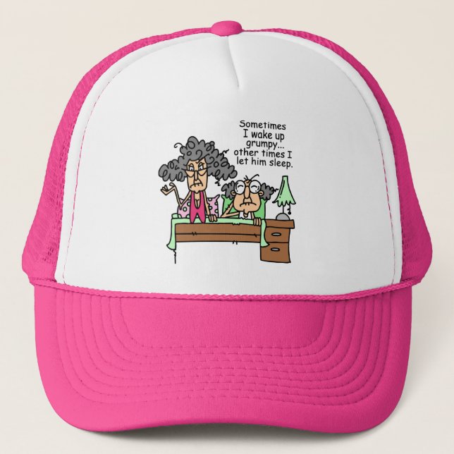 Humourous Let Grumpy Sleep Trucker Hat (Front)