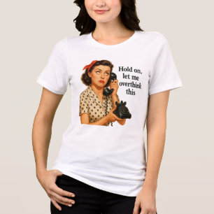 Humourous Let me Overthink This t-shirt personalis Tri-Blend Shirt