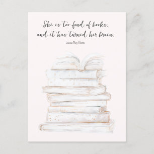 Humourous Little Women Book Lover Quote  Postcard