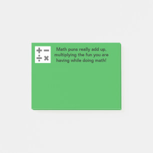 Humourous Math Post-It Notes