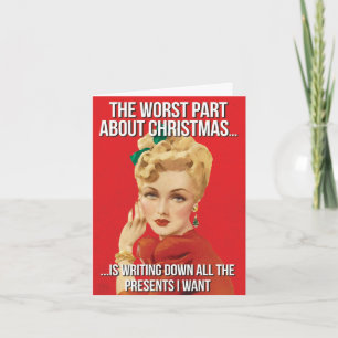 Humourous Merry Christmas Card - Worst Part