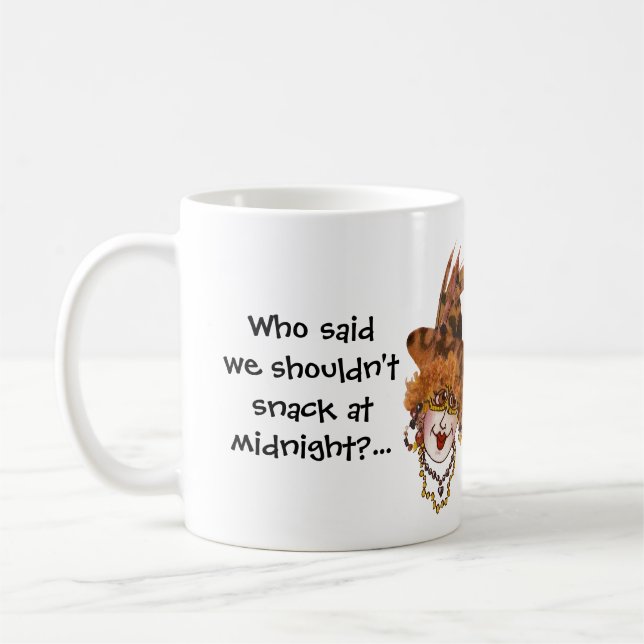 Humourous Midnight Snacking Coffee Mug (Left)