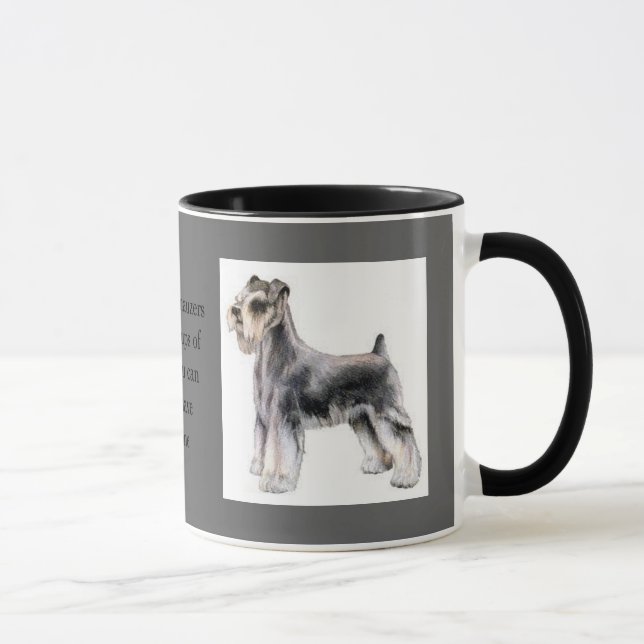 Humourous Mini Schnauzer & Coffee Lover Mug (Right)