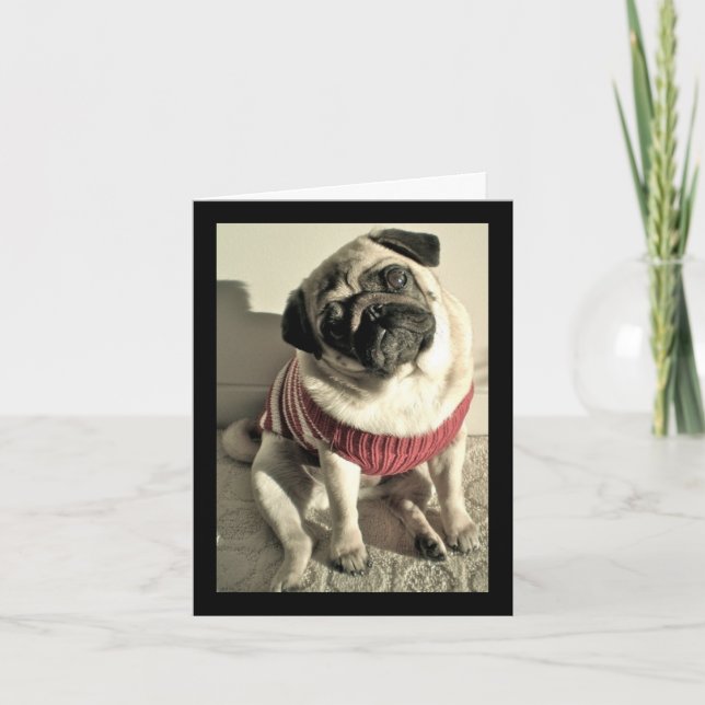 Humourous Mother's Day Pug Card (Front)
