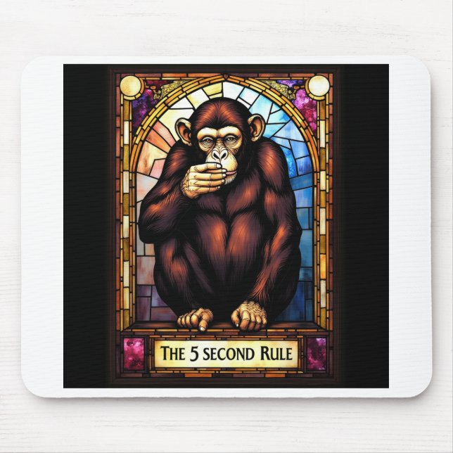 humourous mousepad.  The 5 second rule  Mouse Mat (Front)