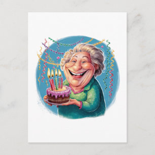 Humourous Nana Birthday Party Invitation Postcard