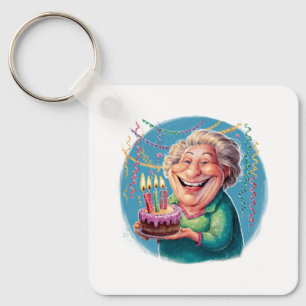 Humourous Nana Birthday Party Key Ring