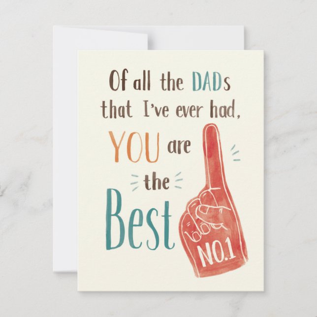 Humourous No.1 Dad Father's Day Card (Front)