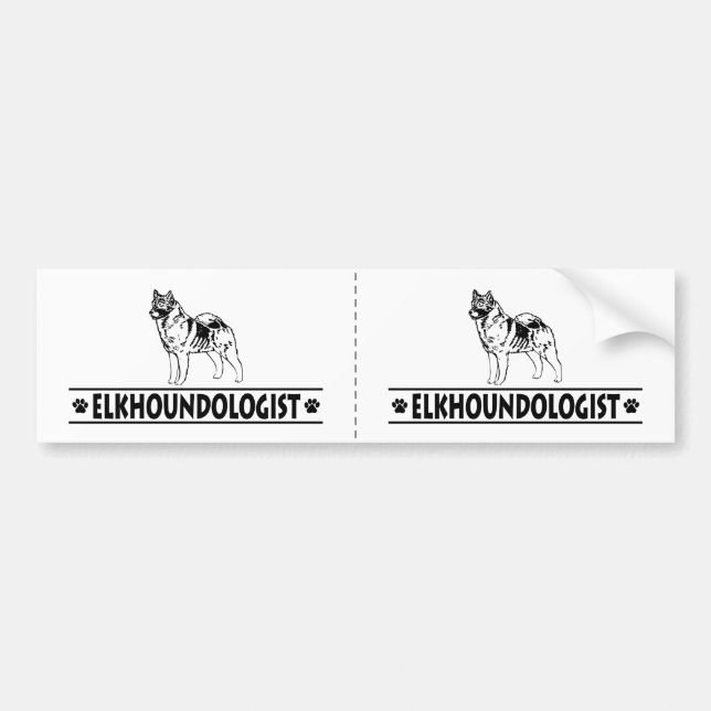 Humourous Norwegian Elkhound Bumper Sticker (Front)
