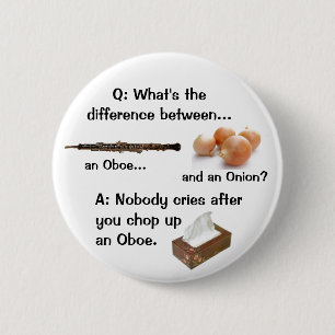 Humourous Oboe Joke Button