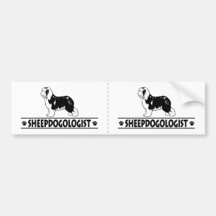 Humourous Old English Sheepdog Bumper Sticker