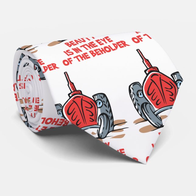 Humourous Old Tractor Jalopy Beauty Tie (Rolled)