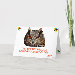 Humourous 'Older But Wiser' Birthday Card