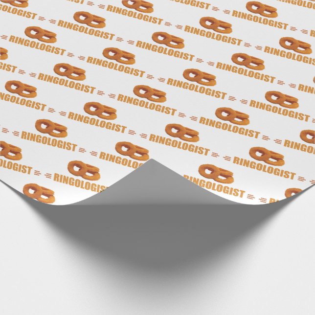 Humourous Onion Ring Title Wrapping Paper (Corner)