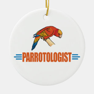 Humourous Parrot Lover Ceramic Tree Decoration