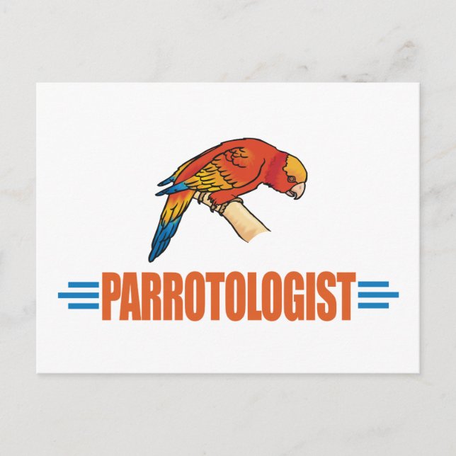 Humourous Parrot Lover Postcard (Front)