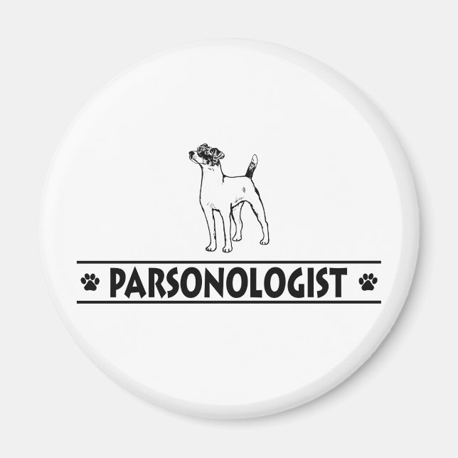 Humourous Parson Russell Terrier Magnet (Front)