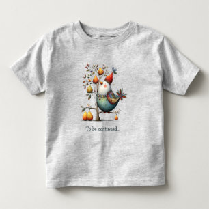 Humourous Partridge in a Pear Tree Whimsical Toddler T-Shirt