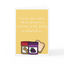 Humourous peanut butter and jelly sandwich