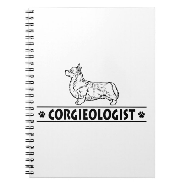 Humourous Pembroke Welsh Corgie Notebook (Front)