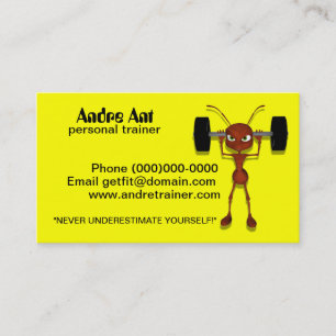 Humourous Personal Trainer Business Cards