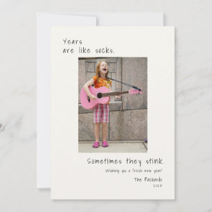 Humourous Photo New Year Holiday Card