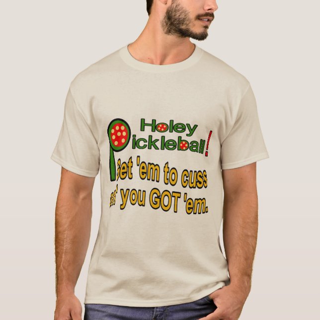 Humourous pickleball T-shirt (Front)