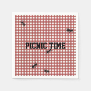 Humourous Picnic Ants Custom Napkins