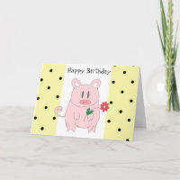 Humourous Pig Birthday