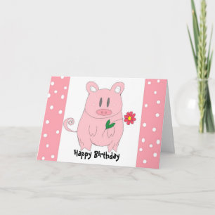 Humourous Piggy Birthday Card