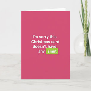 Humourous Pink Christmas Card