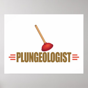 Humourous Plumber's Poster