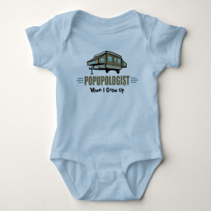 Humourous Pop Up Camper Baby Bodysuit
