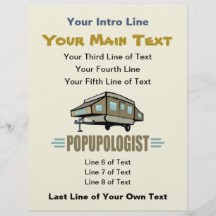 Humourous Pop Up Camper Flyer