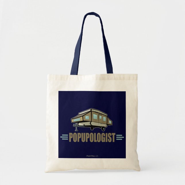 Humourous Pop Up Camper Tote Bag (Front)