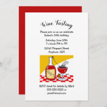 Humourous Port Wine Birthday Party Invitations