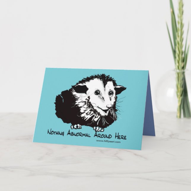 Humourous Possum Greeting Card (Front)