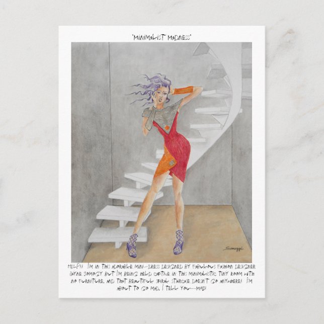 Humourous Postcard w/ Original Art (Front)