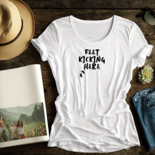 Humourous pregnancy fingerprint black T-Shirt