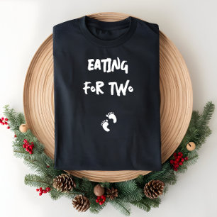 Humourous pregnancy fingerprint black white T-Shirt