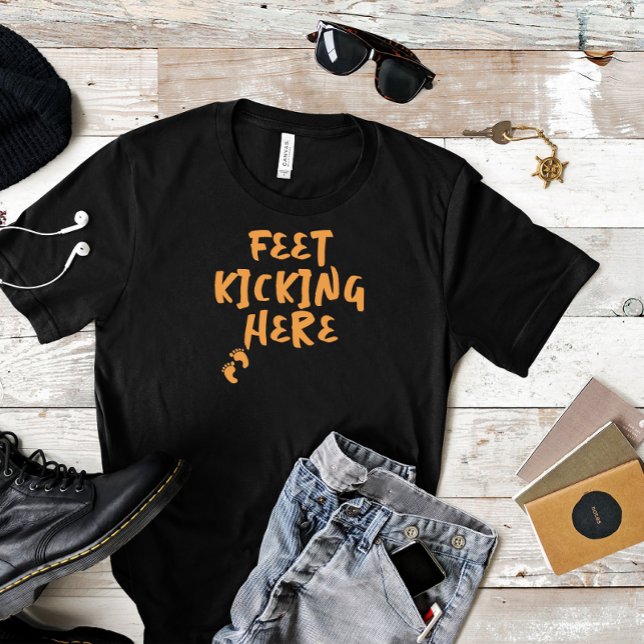 Humourous pregnancy fingerprint orange T-Shirt (Creator Uploaded)
