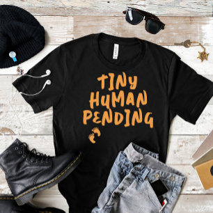 Humourous pregnancy fingerprint orange T-Shirt