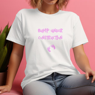 Humourous pregnancy fingerprint pink T-Shirt