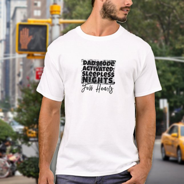 Humourous Presents First Daddy Day Black Letter  T-Shirt (Creator Uploaded)