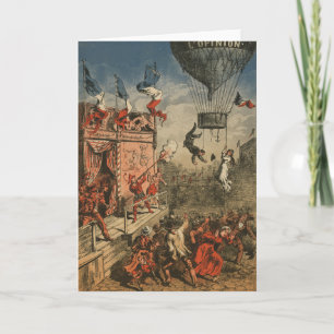 Humourous Print Of A Theatrical Performer Card