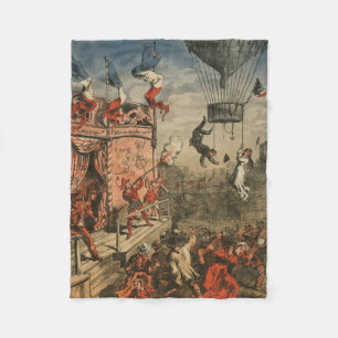 Humourous Print Of A Theatrical Performer Fleece Blanket