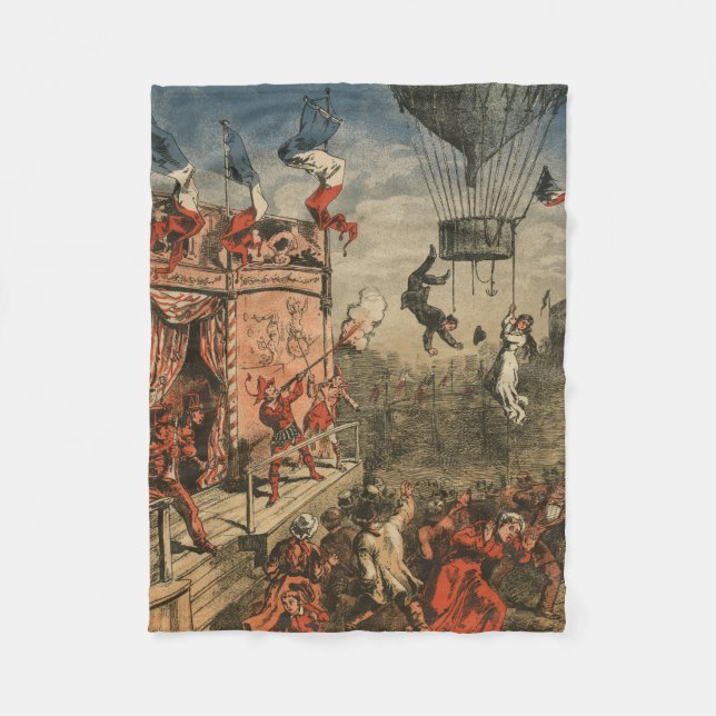 Humourous Print Of A Theatrical Performer Fleece Blanket (Front)