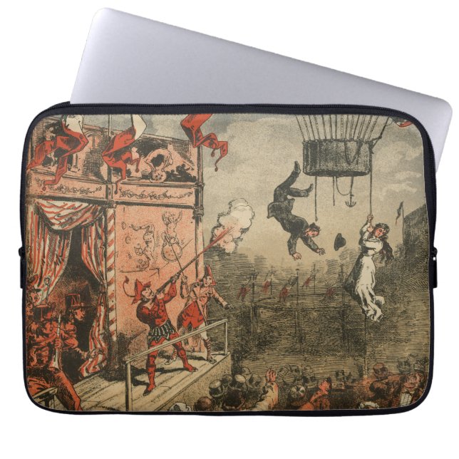 Humourous Print Of A Theatrical Performer Laptop Sleeve (Front)