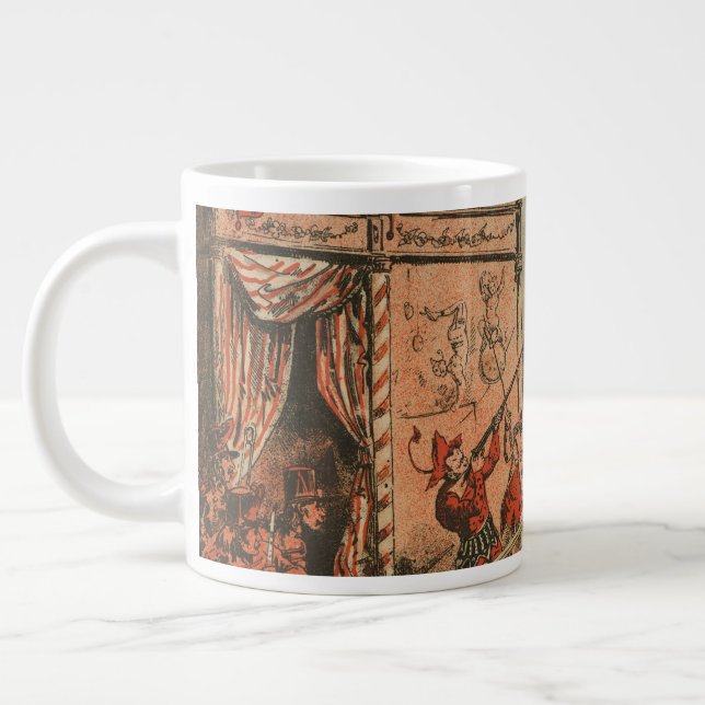 Humourous Print Of A Theatrical Performer Large Coffee Mug (Left)